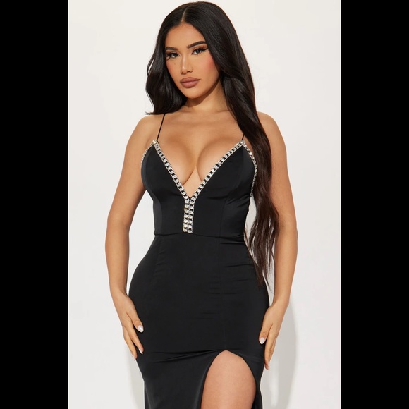 NEW Satin Maxi Dress - Picture 2 of 3